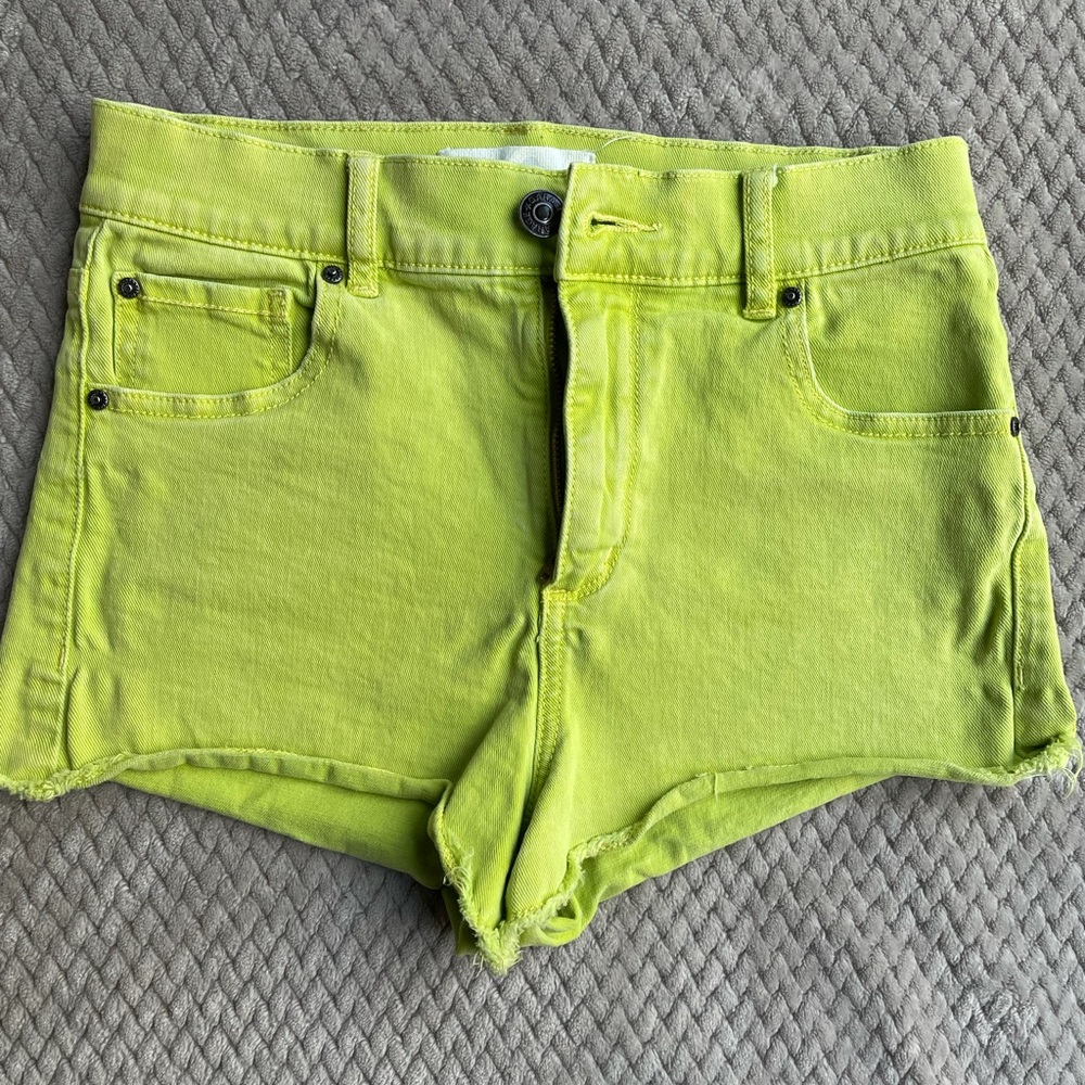 Garage Retro Short  High Waist stretch size 0 color green